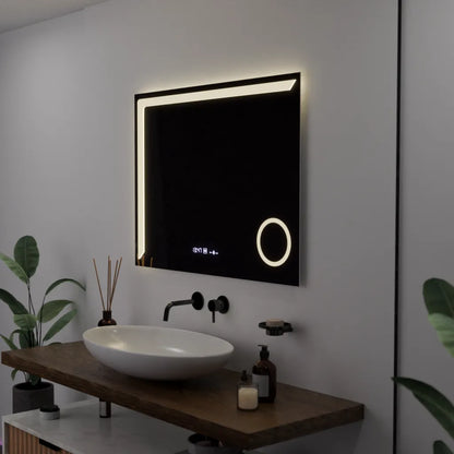 Zrcadlo LED obdélníkový 80x60cm Precision Motiongllow Marcello Desiclatic Clock Defrosting System