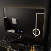 Zrcadlo LED obdélníkový 100x60 cm Celeste Motionglow Marcello demontážní hodiny odmrazování systému termometr
