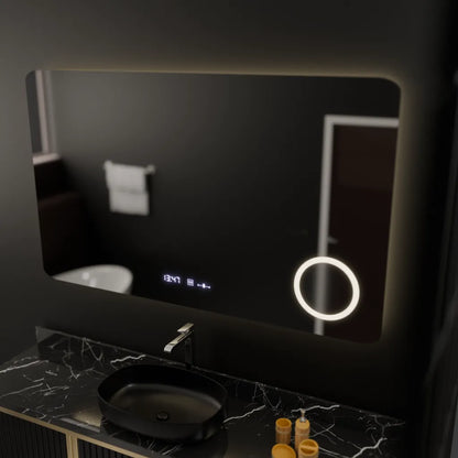 Zrcadlo LED obdélníkový 100x60 cm Celeste Motionglow Marcello demontážní hodiny odmrazování systému termometr