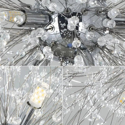 Schönbrunn Crystal Chandelier, 12x G9, průměr 60 cm, lesklý chrom, současná elegance