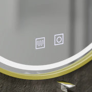 Mirror LED ROUND 70 cm Touch Glanz System DeFrost RAMA ROSE GOLD BRUDGED