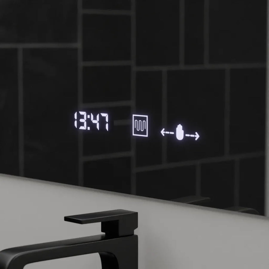 Zrcadlo LED obdélníkový 120x80cm absolutní pohyb Marcello demontáž a comensuriální teploměr