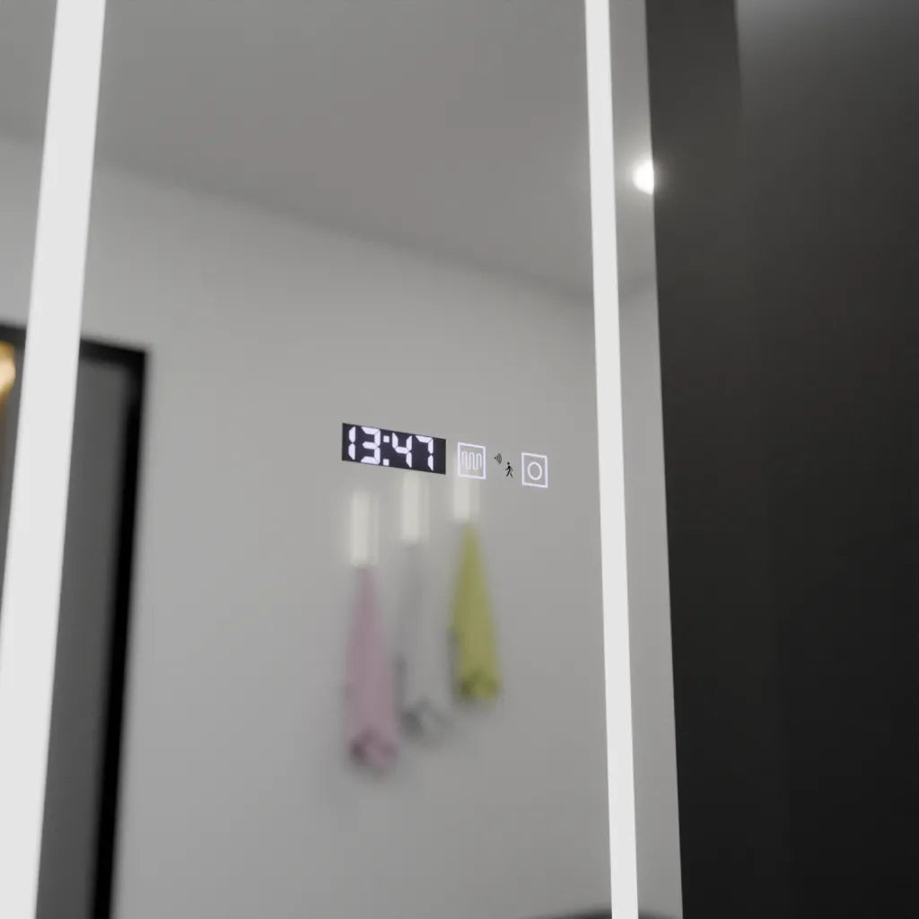 Zrcadlový LED obdélníkový 45x140cm Giulia Sensor Radar Marcello Desical Clock Defrock System