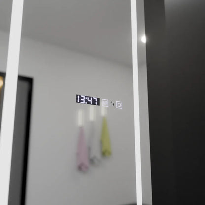 Zrcadlový LED obdélníkový 45x140cm Giulia Sensor Radar Marcello Desical Clock Defrock System