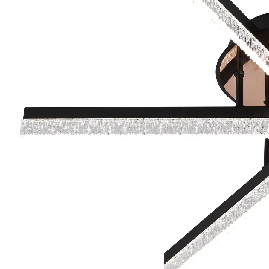 LED lustr s dálkovým ovládáním LT179/3BK, 41W, 3 prvky, studené/teplé/neutrální světlo, stmívatelný, černý