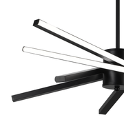 LED lustr s dálkovým ovládáním LT176/5BK, 69W, 5 prvků, studené/teplé/neutrální světlo, stmívatelný, černý, výškově nastavitelný