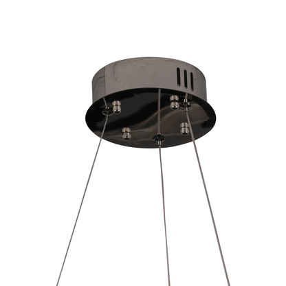 LED křišťálový lustr 30W, CC370/500CH, průměr 49cm, lesklý chrom, teplé neutrální studené světlo 3000K/4000K/6000K Nastavitelná výška, kov a krystal