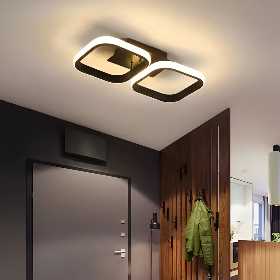 LED LED Vertex Grid Parallel, 16W, 2 čtverce studené/horké/neutrální světlo, černá