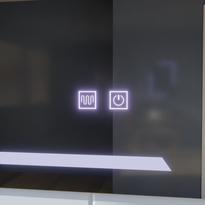 Obdélníkové LED zrcadlo, 60x80cm, ECLISSA Touch, Demister System, Stmívatelné