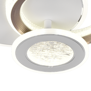 LED LED LED Fractalum Rondo, 36W, 3 kruhy, studené/horké/neutrální světlo, černá