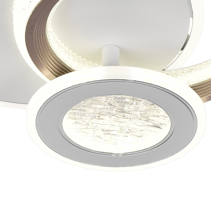 LED LED LED Fractalum Rondo, 36W, 3 kruhy, studené/horké/neutrální světlo, černá