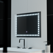 Zrcadlo LED obdélníkový 80x60cm mřížka světla Základní dotek