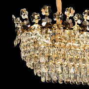 Clarelier Crystal Windsor Elegance 6x E14, průměr 49 cm, lesklé zlato, nastavitelná výška