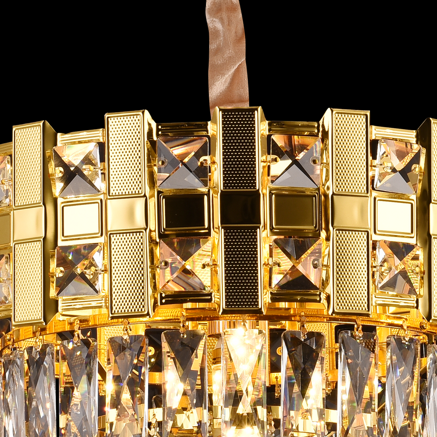 Crystal Crystal Aurelio Sirio 5xe14, průměr 40 cm, lesklý zlato, výška rebbabilní
