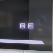 Obdélníkové LED zrcadlo, 50x70cm, ECLISSA Touch, Demister System, Stmívatelné