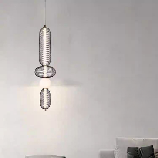 Závěsný LED lustr LM551/4BK, 24W, světlo 3000/4000/6000K, černý, nastavitelná výška Moderní lustry Výchozí název Alessandro Design