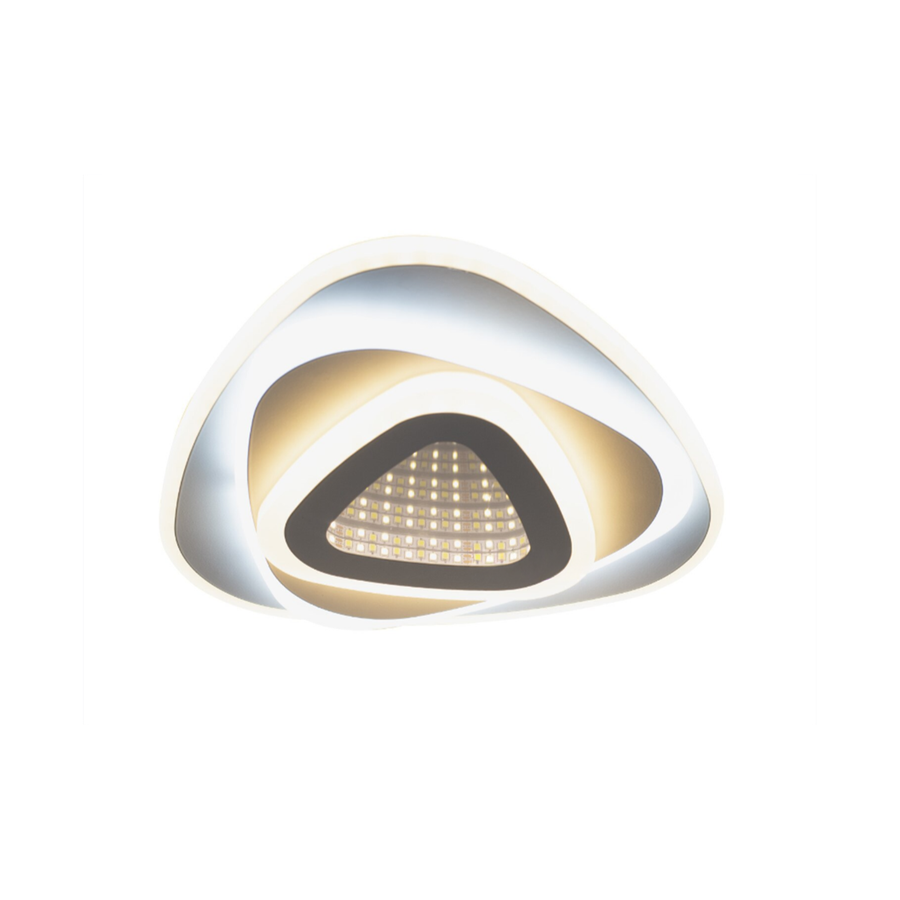 LED lustr NEXA Triangle 3D 36W, bílý, studené/teplé/neutrální světlo