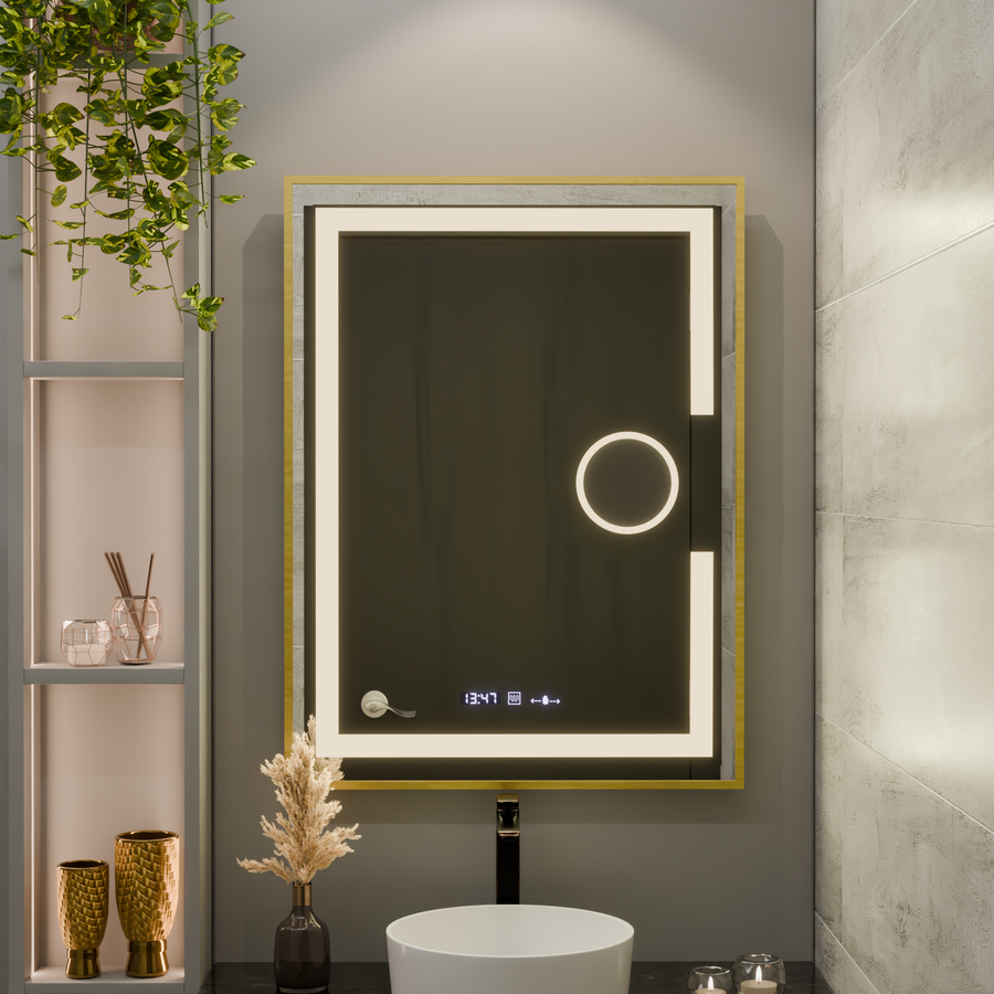 Mirror LED obdélníkový 50x70cm Eclat Motionglow Marcello Discuuts & Termeter Luba Cosmetica Dimabil