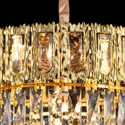 Corona Corona Corona 5xe14 Chanderier, průměr 40 cm, lesklé zlato, rebbabilní výška