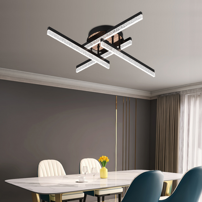 LED lustr s dálkovým ovládáním LT179/4BK, 35W, 4 prvky, studené/teplé/neutrální světlo, stmívatelný, černý