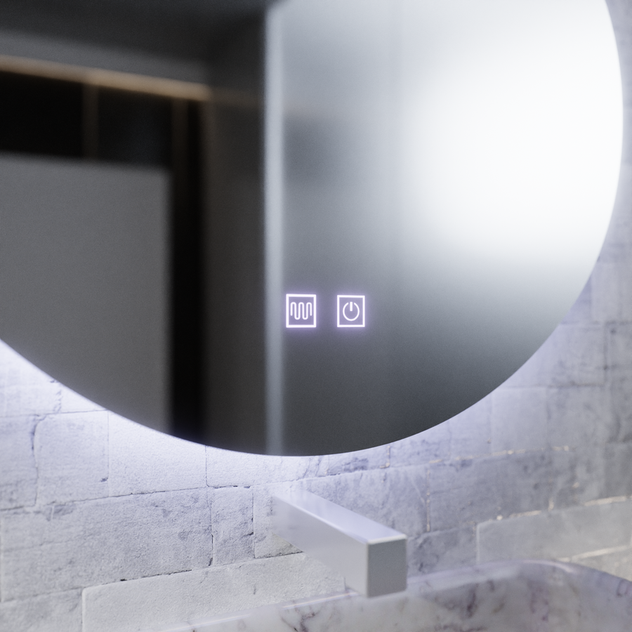 Zrcadlo LED Touch River Demist System 80X120cm, tvar kapky.