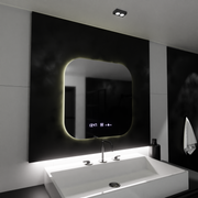 Obdélníkový LED zrcadlo 60x60cm harmonie pohybový pohyb Marcellow System Postižení & Daim teploměr