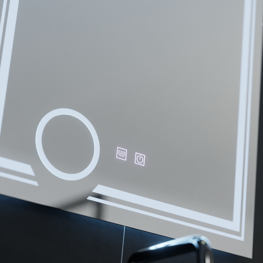 Zrcadlo LED obdélníkový 60x80cm magia canto dotykový systém Dimable Defrition
