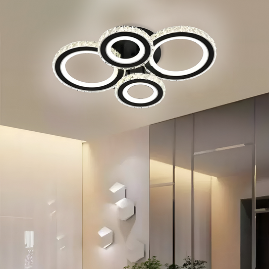 Marina LED LED s dálkovým ovládáním, 68 W, Dimable, Acrylic and Crystal, Black