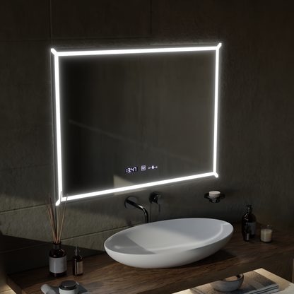 LED Touch Villay Mirror Defrition System 60x80 cm Marcello Funghi Collection