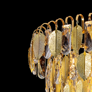 Clarelier Crystal Windsor Elegance 6x E14, průměr 49 cm, lesklé zlato, nastavitelná výška