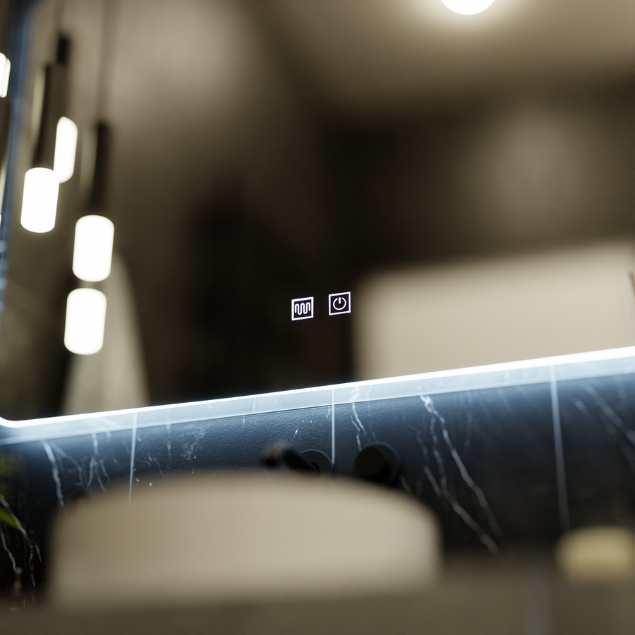 ARTEA dotykové obdélníkové LED zrcadlo, 80X60cm, Demister System, Stmívatelné, Závodní světlo 6000K