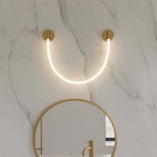 LED nástěnné svítidlo, 110 cm, 3000K/4000K/6000K, zlatá vnitřní nástěnná svítidla Výchozí název Alessandro Design