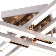 LED lustr s dálkovým ovládáním LT178/4WH, 54W, 4 prvky, studené/teplé/neutrální světlo, stmívatelný, bílý