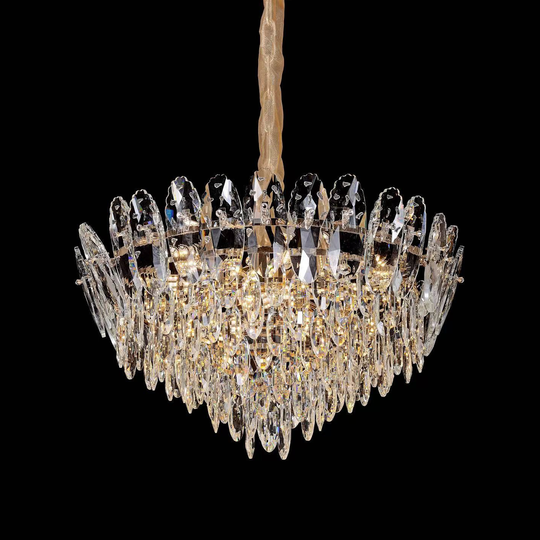 Křišťálový lustr, AURELIUS Magno, 11xE14, průměr 60 cm, lesklé zlato, nastavitelná výška, kov a křišťálové křišťálové lustry Výchozí název Alessandro Design