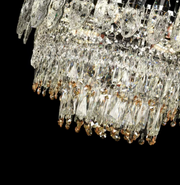 Clarelier Crystal Windsor Elegance 6x E14, průměr 49 cm, lesklé zlato, nastavitelná výška