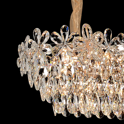 Crystal Crydelabru Windsor Regalis 10x E27, průměr 85 cm, lesklé zlato, nastavitelná výška