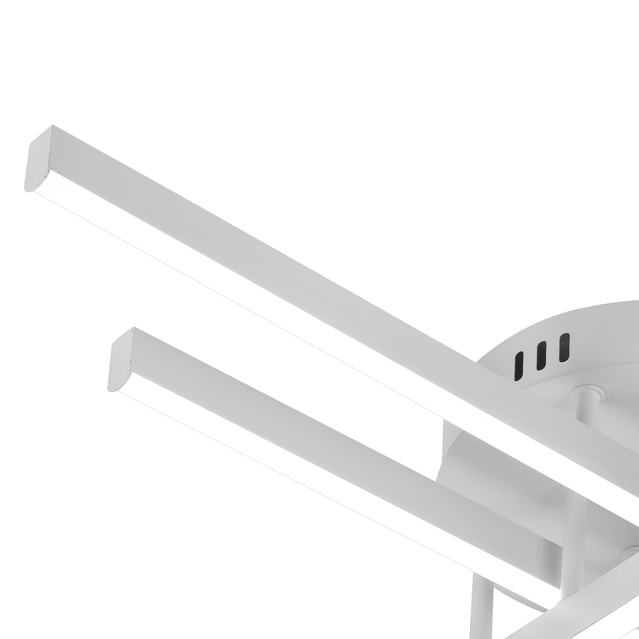LED lustr GIO na dálkové ovládání, 54W, 4 prvky, studené/studené/neutrální světlo, stmívatelný, bílý