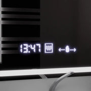 Obdélníkové LED zrcadlo, 120x80cm, Souverain MotionGlow Marcello, Demister System, Hodiny & Teploměr, Kosmetická lupa, Stmívatelné