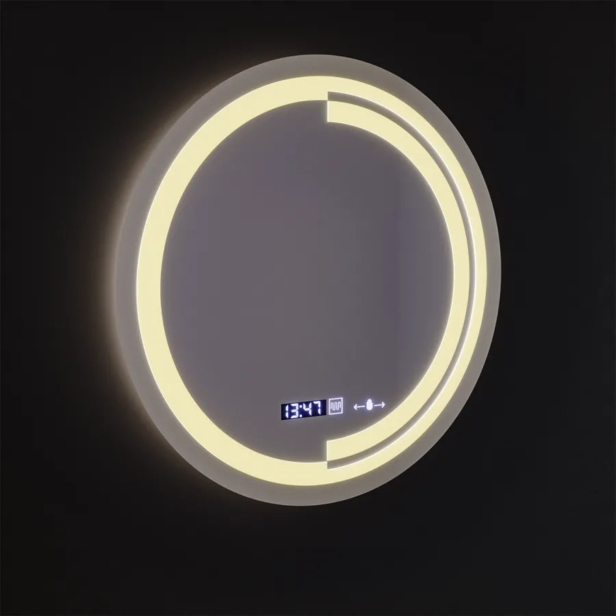 60 cm kulatý LED zrcadlový pohyb Senzor Consuel Marcellow Dimable Clock Defrosting System