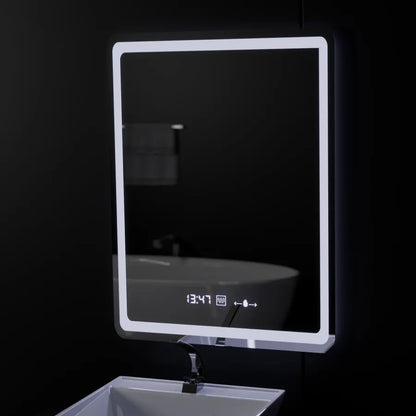 Obdélníkový LED zrcadlo 60x80 cm Motionglow Sensor Marcellow Wizz System odmrazování hodin a dimable teploměr