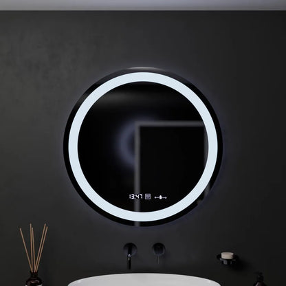 60 cm kulatý LED zrcadlo Celeste Motionglow Marcello Dimable Clock Defrition System
