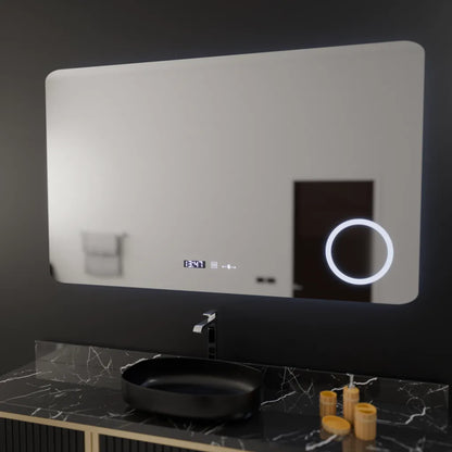 Zrcadlo LED obdélníkový 100x60 cm Celeste Motionglow Marcello demontážní hodiny odmrazování systému termometr