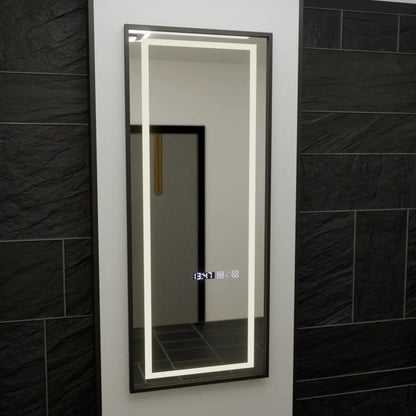 Mirror LED Rectangula 60x150cm Senzor Sensor Radar Marcello Clock DeFrost & Dimable teploměr