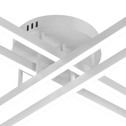 LED lustr GIO na dálkové ovládání, 54W, 4 prvky, studené/studené/neutrální světlo, stmívatelný, bílý