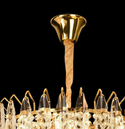 Clarelier Crystal Windsor Elegance 6x E14, průměr 49 cm, lesklé zlato, nastavitelná výška