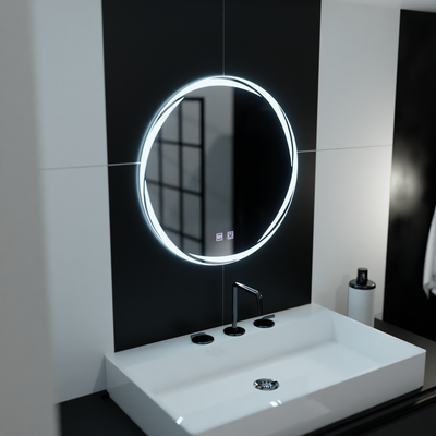 60 cm kulatý LED zrcadlo - Spiralus dotykový systém neznámé deaktivace