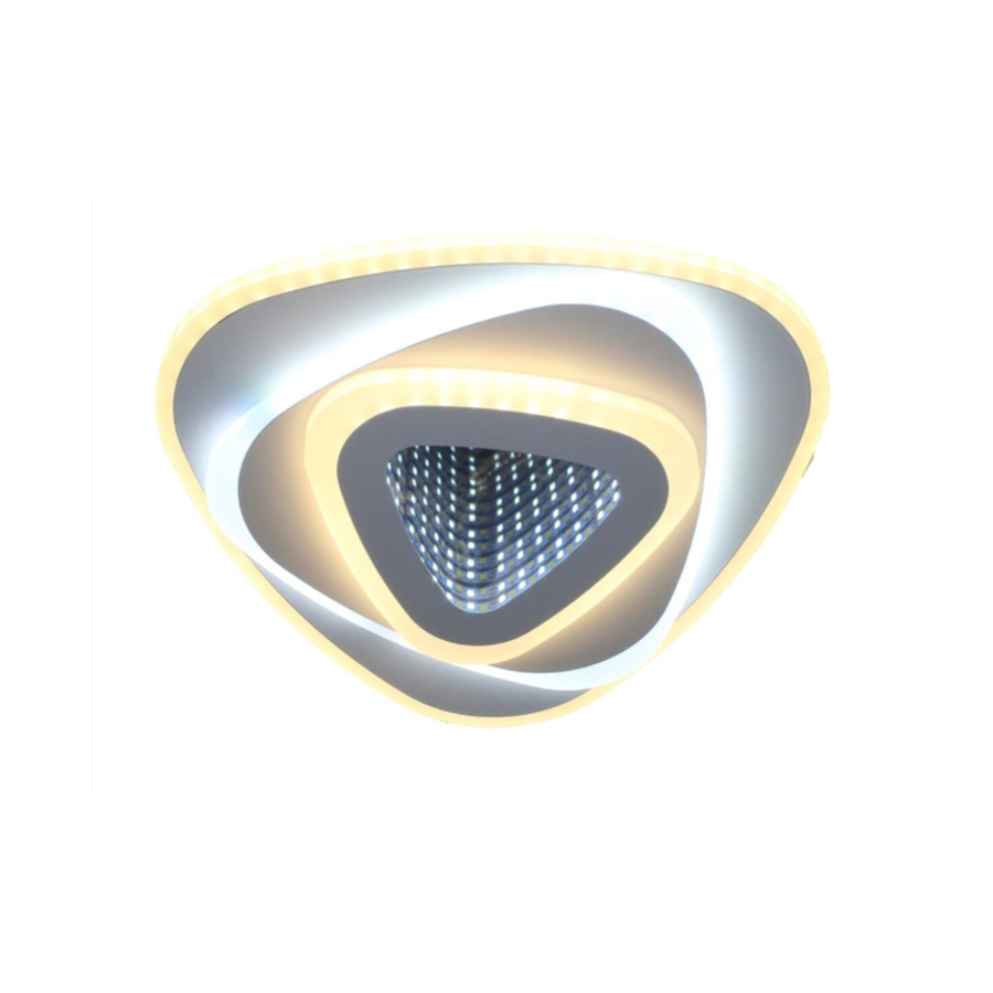 LED lustr NEXA Triangle 3D 36W, bílý, studené/teplé/neutrální světlo