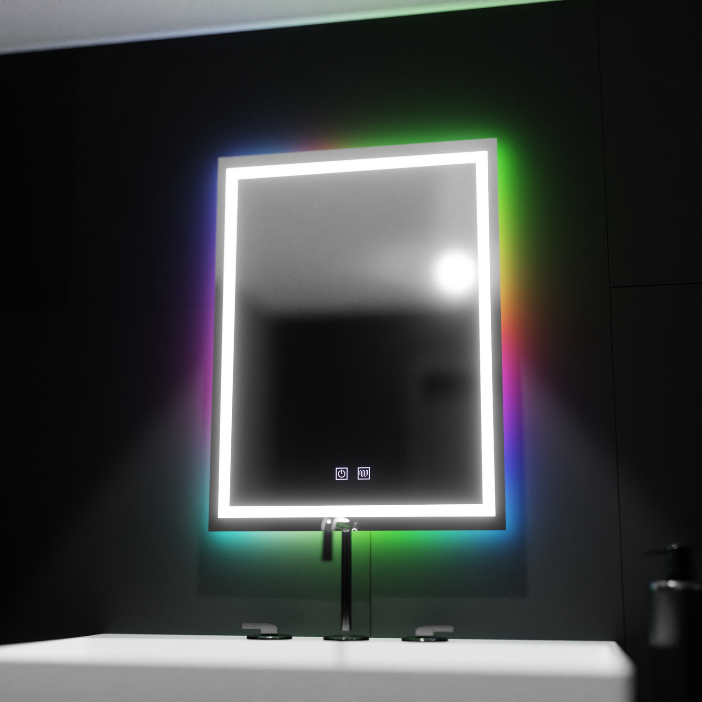 Zrcadlo LED obdélníkový 60 cm Spectrum Touch RGB deaktivační systém