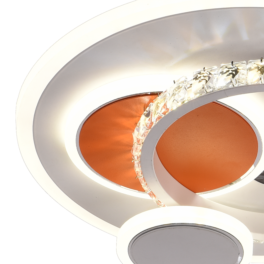LED LED LED Heliox, 43W, 4 kruhy, chladné/horké/neutrální světlo, bílá