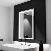 Obdélníkový LED zrcadlo 60x80cm rám Základní dotek
